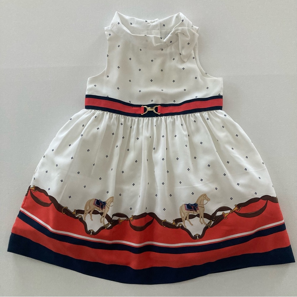 Janie and Jack Baby Girl 6-12 Months Horse Equestrian Dress